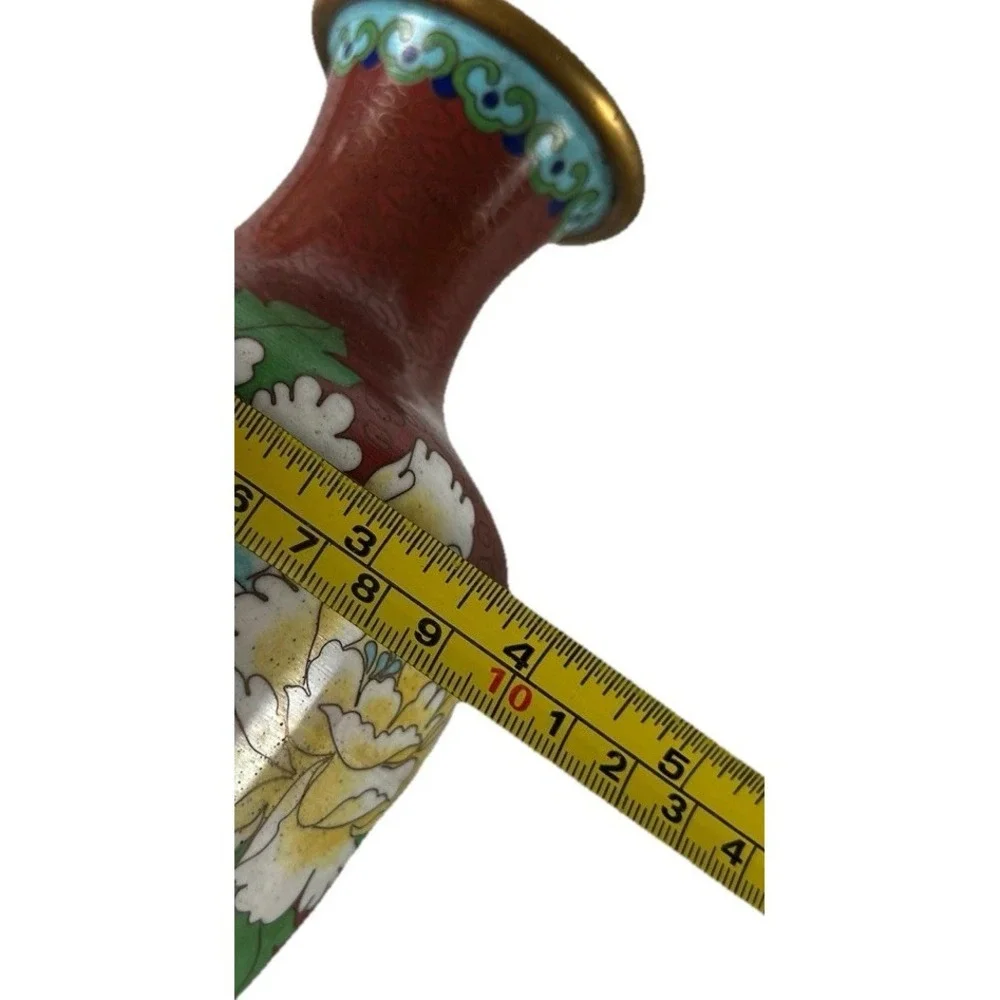 Vintage Chinese‎ Cloisonné Vase 8